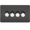 Knightsbridge SF2184MB 4-Gang 2-Way LED Dimmer Switch With Chrome Buttons Matt Black 2 Knightsbridge SF2184MB 4-Gang 2-Way LED Dimmer Switch With Chrome Buttons Matt Black -British General Shop 563TY P
