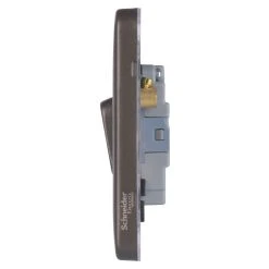 Schneider Electric Lisse Deco 10A 1-Gang 3-Pole Fan Isolator Switch Mocha Bronze With Black Inserts -British General Shop 569FF A2