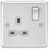 Knightsbridge CL7BCG 13A 1-Gang DP Switched Single Socket Brushed Chrome With Colour-Matched Inserts 1 Knightsbridge CL7BCG 13A 1-Gang DP Switched Single Socket Brushed Chrome With Colour-Matched Inserts -British General Shop 570TX P