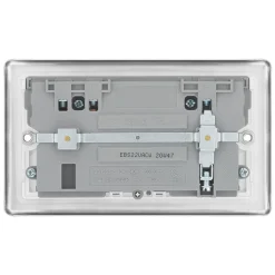 LAP 13A 2-Gang SP Switched Socket + 4.2A 2-Outlet Type A & C USB Charger Brushed Stainless Steel With White Inserts 10 LAP 13A 2-Gang SP Switched Socket + 4.2A 2-Outlet Type A & C USB Charger Brushed Stainless Steel With White Inserts -British General Shop 573HF A3