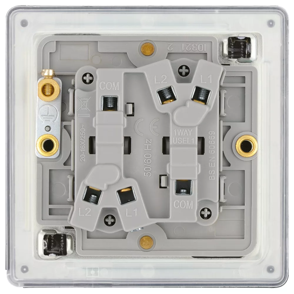 LAP 20A 16AX 2-Gang 2-Way Toggle Switch Slate Grey 6 LAP 20A 16AX 2-Gang 2-Way Toggle Switch Slate Grey - Image 4