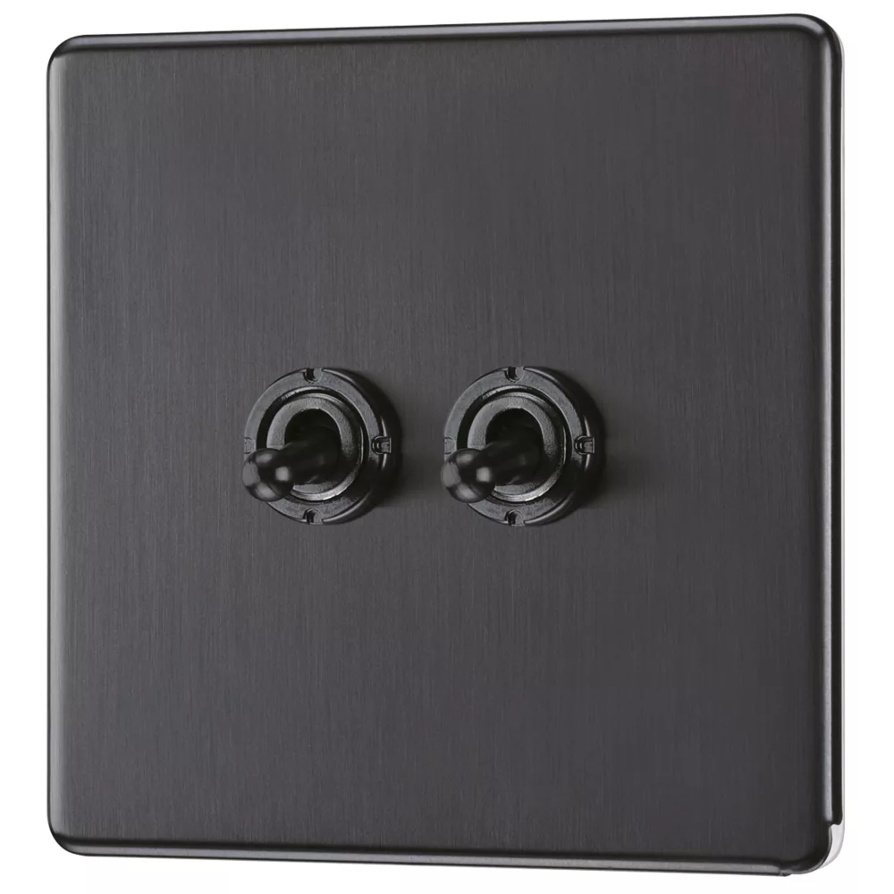 LAP 20A 16AX 2-Gang 2-Way Toggle Switch Slate Grey 3 LAP 20A 16AX 2-Gang 2-Way Toggle Switch Slate Grey