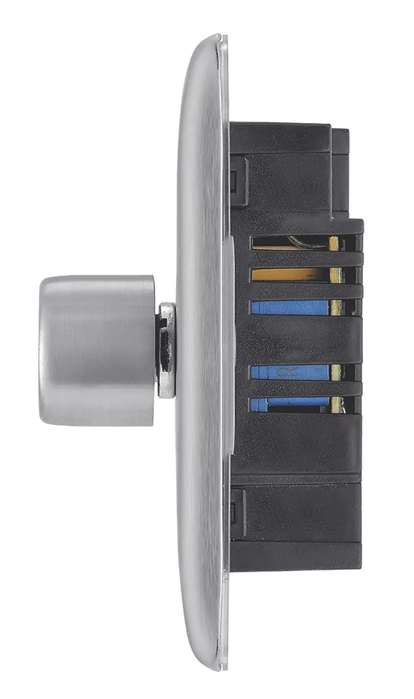 British General Nexus Metal 2-Gang 2-Way LED Dimmer Switch Brushed Steel 5 British General Nexus Metal 2-Gang 2-Way LED Dimmer Switch Brushed Steel - Image 3