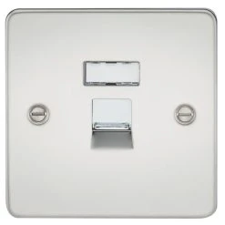 Knightsbridge FPRJ45PC RJ45 Ethernet Socket Polished Chrome