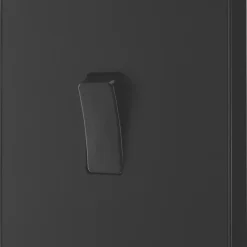 British General Evolve 20A 16AX 1-Gang Intermediate Light Switch Matt Black With Black Inserts