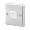 MK Contoura 10A 2-Gang 2-Way Switch Brushed Stainless Steel With White Inserts 2 MK Contoura 10A 2-Gang 2-Way Switch Brushed Stainless Steel With White Inserts -British General Shop 576RG P