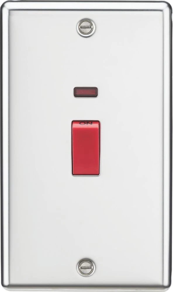 Knightsbridge CL82NPC 45A 2-Gang DP Control Switch Polished Chrome With LED 3 Knightsbridge CL82NPC 45A 2-Gang DP Control Switch Polished Chrome With LED