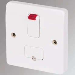 MK Logic Plus 13A Switched Fused Spur & Flex Outlet With Neon White