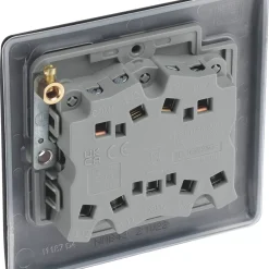 British General Nexus Metal 20A 16AX 3-Gang 2-Way Light Switch Matt Black -British General Shop 58095 A4