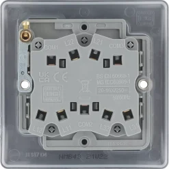 British General Nexus Metal 20A 16AX 3-Gang 2-Way Light Switch Matt Black -British General Shop 58095 A5