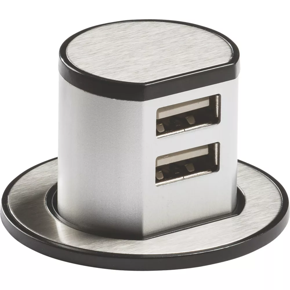 Knightsbridge SK0010 2.4A 2-Outlet Type A Pop-Up USB Charger Brushed Chrome 3 Knightsbridge SK0010 2.4A 2-Outlet Type A Pop-Up USB Charger Brushed Chrome