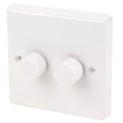 Varilight V-Dim 2-Gang 2-Way Dimmer Switch White