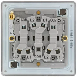 LAP 20A 16AX 3-Gang 2-Way Light Switch Black Nickel -British General Shop 586KJ A3