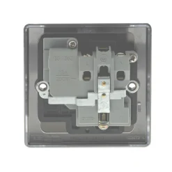 British General Nexus Metal 13A 1-Gang DP Switched Plug Socket Black Nickel With Black Inserts -British General Shop 59303 A3