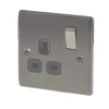 British General Nexus Metal 13A 1-Gang DP Switched Plug Socket Black Nickel With Black Inserts 1 British General Nexus Metal 13A 1-Gang DP Switched Plug Socket Black Nickel With Black Inserts -British General Shop 59303 P