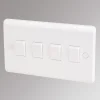LAP 10AX 4-Gang 2-Way Light Switch White -British General Shop 59400 P