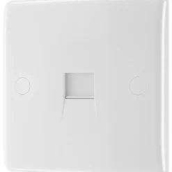British General 800 Series Master Telephone Socket White With White Inserts