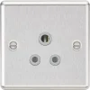 Knightsbridge CL5ABCG 5A 1-Gang Unswitched Socket Brushed Chrome With Colour-Matched Inserts 1 Knightsbridge CL5ABCG 5A 1-Gang Unswitched Socket Brushed Chrome With Colour-Matched Inserts -British General Shop 596TY P