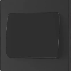 British General Evolve 20 A 16AX 1-Gang 2-Way Wide Rocker Light Switch Matt Black With Black Inserts -British General Shop 599PY A3