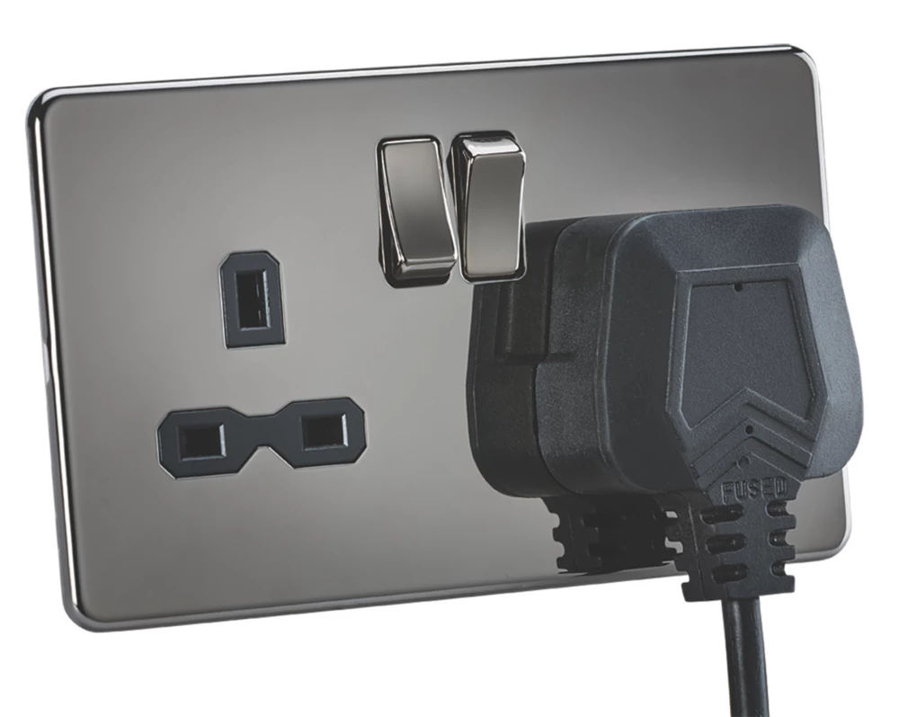 Knightsbridge SFR9000BN 13A 2-Gang DP Switched Double Socket Black Nickel With Black Inserts 5 Knightsbridge SFR9000BN 13A 2-Gang DP Switched Double Socket Black Nickel With Black Inserts - Image 3