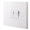 British General 900 Series 10AX 2-Gang 2-Way Light Switch White -British General Shop 60871 P