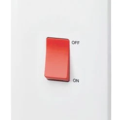 MK Base 45A 2-Gang DP Control Switch White With Red Inserts