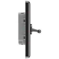 LAP 10AX 2-Gang 2-Way Toggle Switch Black Nickel -British General Shop 61105 A4