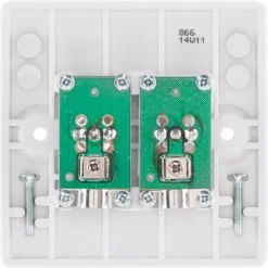 British General 800 Series 1-Gang Coaxial TV / FM Socket White -British General Shop 612XF A2