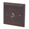 Varilight 10AX 1-Gang 2-Way Toggle Switch Dark Oak
