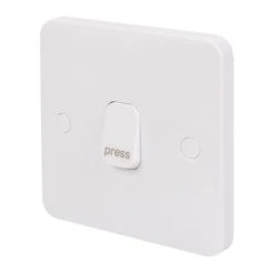 Schneider Electric Lisse 10AX 1-Gang 1-Way "Press" Retractive Switch White