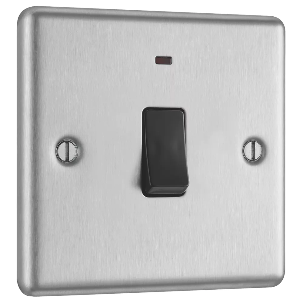 LAP 20A 1-Gang DP Control Switch Brushed Stainless Steel With Neon With Black Inserts 4 LAP 20A 1-Gang DP Control Switch Brushed Stainless Steel With Neon With Black Inserts - Image 2