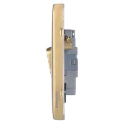 Schneider Electric Lisse Deco 10AX 3-Gang 2-Way Light Switch Satin Brass With Black Inserts -British General Shop 616FF A2