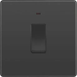 British General Evolve 20A 1-Gang DP Control Switch Black With LED With Black Inserts 11 British General Evolve 20A 1-Gang DP Control Switch Black With LED With Black Inserts -British General Shop 618PY A2