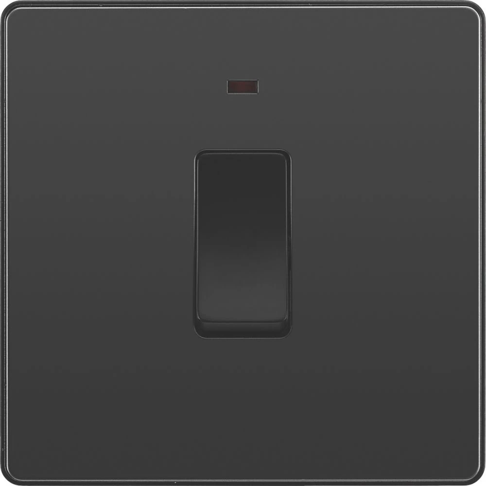 British General Evolve 20A 1-Gang DP Control Switch Black With LED With Black Inserts 5 British General Evolve 20A 1-Gang DP Control Switch Black With LED With Black Inserts - Image 3