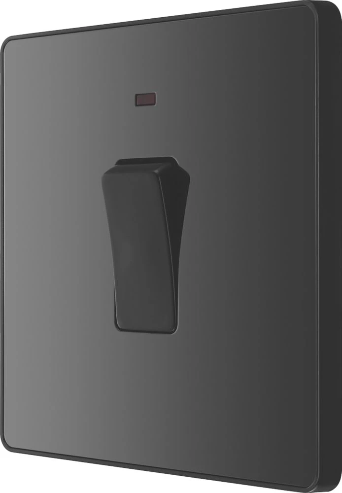 British General Evolve 20A 1-Gang DP Control Switch Black With LED With Black Inserts 3 British General Evolve 20A 1-Gang DP Control Switch Black With LED With Black Inserts