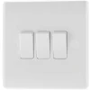 British General 800 Series 10AX 3-Gang 2-Way Light Switch White