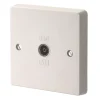 Crabtree Capital 1-Gang Coaxial TV / FM Socket White 2 Crabtree Capital 1-Gang Coaxial TV / FM Socket White -British General Shop 62472 P