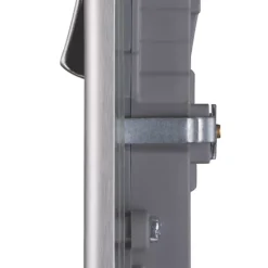 British General Nexus Metal 13A 2-Gang SP Switched Wi-Fi Extender Socket + 2.1A 1-Outlet Type A USB Charger Brushed Stainless Steel With Graphite Inserts -British General Shop 626FG A2