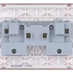 Schneider Electric Lisse Deco 13A 2-Gang Unswitched Socket Copper With White Inserts -British General Shop 628HX A3