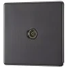LAP 1-Gang Coaxial TV Socket Slate Grey