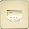 Knightsbridge SF1100PB 10AX 1-Gang TP Fan Isolator Switch Polished Brass -British General Shop 635TY P