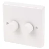Varilight V-Dim 2-Gang 2-Way Dimmer Switch White