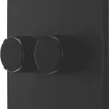 British General Evolve 2-Gang 2-Way LED Trailing Edge Double Push Dimmer With Rotary Control Matt Black With Black Inserts -British General Shop 637PY P