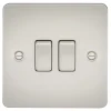 Knightsbridge FP3000PL 10AX 2-Gang 2-Way Light Switch Pearl -British General Shop 640TY P