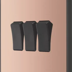British General Evolve 20 A 16AX 3-Gang 2-Way Light Switch Copper With Black Inserts