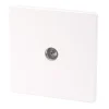 Varilight 1-Gang Coaxial TV Socket Ice White 1 Varilight 1-Gang Coaxial TV Socket Ice White -British General Shop 64373 P
