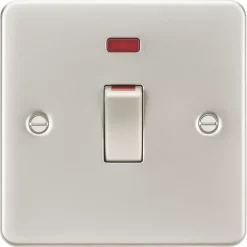 Knightsbridge FP81MNPL 45A 1-Gang DP Control Switch Pearl With LED