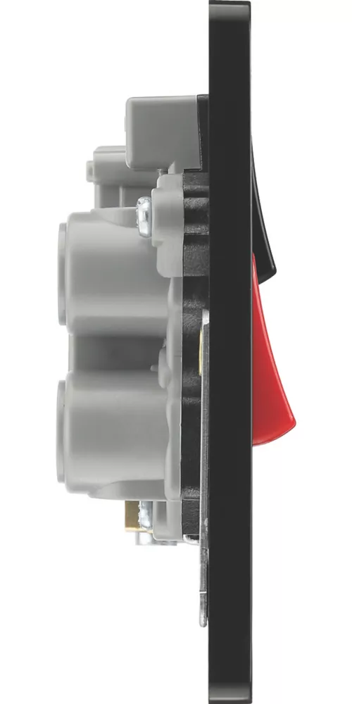 British General Evolve 45A 2-Gang 2-Pole Cooker Switch & 13A DP Switched Socket Matt Black With LED With Black Inserts 8 British General Evolve 45A 2-Gang 2-Pole Cooker Switch & 13A DP Switched Socket Matt Black With LED With Black Inserts - Image 6