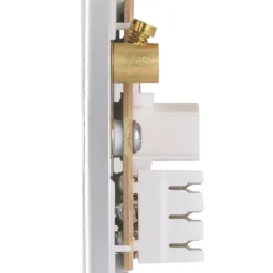 Schneider Electric Ultimate Low Profile Slave Telephone Socket Polished Chrome With White Inserts -British General Shop 6459J A2