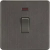 Knightsbridge SF8341NSB 20A 1-Gang DP Control Switch Smoked Bronze With LED -British General Shop 646TY P